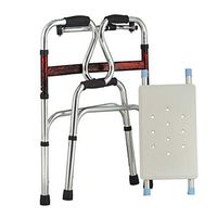 Seat & Roller Bar Covers Walker Old Man Walking Stick Good Helper Disabled Walking Stand Adjustable Exercise Child Walker Folding Easy to Carry (Color : A, Size : 5345cm)