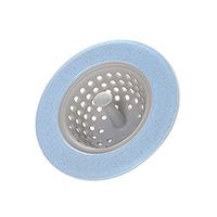 Drains Others 1Pcs Silicone Wheat Straw Kitchen Bathroom Shower Drain Drains Cover Colander Sewer Hair Filter,Blue,11Cm