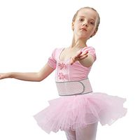 Luwint Kids Waist Belt Brace Support - Abdominal Binder Hernia Band for Waist Back Pain Relief Dance Yoga Volleyball Basketball (Pink)