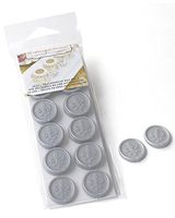Fleur De Lis Silver Self-Adhesive Faux Wax Seals