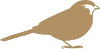 hBARSCI Aberts Towhee Bird Vinyl Decal - 5 Inches - for Cars, Trucks, Windows, Laptops, Tablets, Outdoor-Grade 2.5mil Thick Vinyl - Gold
