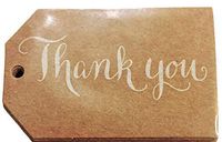 Kraft Thank You Favor Tags, 24 ct, cardstock, Gift Bags, Gift Tags, Cards, Wedding, Open House, Showers, Parties, Business Gifts,