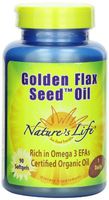 Nature's Life Flax Seed Oil Softgels, Golden, 1000 Mg, 90 Count