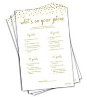 What's On Your Phone Game - Gold Confetti (50-Sheets)
