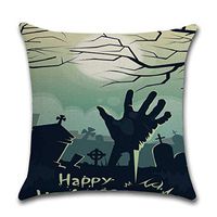 Bosji (45 x 45cm) Pillow Covers,Happy Halloween Decorative Pumpkin Holiday Throw Pillowcase Bedroom Decor Cloth Printed Zipper Cushion Pillow Case