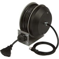 Strongway Heavy-Duty Retractable Extension Cord Reel - 30ft. 12/3, Triple Tap
