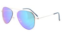Eyekepper 2-6yr Old Kids Child Pilot Sunglasses Gold Frame-Green Mirror