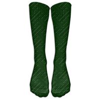 Long Dress Socks Colorful Deep Green Athletic Comfortable Breathable Over-the-Calf Tube