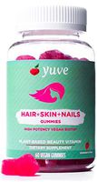 Yuve Vegan Biotin 5000 mcg Gummies - For Longer, Stronger, Healthier Hair Growth - Glowing Skin and Strong Nails - Natural, Non-GMO, Gluten and Gelatin Free - High Potency Vitamin B7 Supplement - 60ct