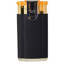 Flame-N-Torch Dual Butane Lighter with Windproof Torch and Soft Lighter Flames - Orange