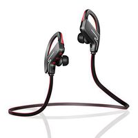 Bluetooth Headphones,Ailis SP-6 Wireless Earphones,Snug Fit for Sports with Built in Mic,Stereo Sound Headset with adjustable ear-hooks,Noise Cancelling Sweatproof In-Ear Earbuds for Running Traveling