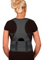 LifeShop Active Physio+ Magnetic Posture Gripping Back and Shoulder Support Brace (X-Large, White)