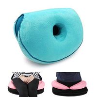 DPS&RXX Dual Comfort Cushion Lift Hips Up Seat Cushion Multifunction, for Pressure Relief, Fits in Seat, Back, Hamstrings Pain,Office & Car Use,Blue