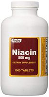 Rugby Niacin 500 mg 1000 Tabs Pack of 2