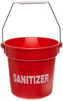 Impact 5510RS High Density Polypropylene Deluxe Heavy-Duty Bucket with Sanitizer Imprint, 10 qt Capacity, 10-1/4" Length x 10-5/8" Height, Red (Case of 12)