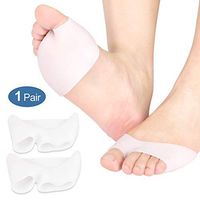 Gel Metatarsal Pads, Breathable Ball of Foot Cushions, Soft Silicone Forefoot Pads for Diabetic Feet and Morton's Neuroma, Callus and Blisters Prevention, Foot Pain Relief, 1 Pair