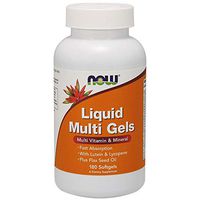 NOW Supplements, Liquid Multi Gels with Lutein and Lycopene, plus Flax Seed Oil, 180 Softgels