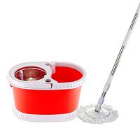 Xiaochongshan Mop bucket set，Spin Mop And Bucket Floor Cleaning System Included Stainless Steel With Microfiber Mop Heads (Color : Orange, Size : 48x28x28cm)