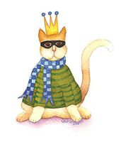 Vagabond Cat Series - Set #1 8 Watercolor Note Card Set 4.25" X 5.5" with Envelopes