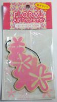 Hanging Car and Home Floral Air Freshener (Pack of 4) (Pink)