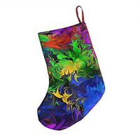 Christmas Decorations Stockings 18" Paint Rainbow Great Big Xmas Socks for Home Decor