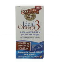 Barlean's Ideal Omega 3 Orange - 1000 mg - 30 Softgels