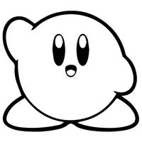 Video Game Kirby, White, 6 Inch, Die Cut Vinyl Decal, For Windows, Cars, Trucks, Toolbox, Laptops, Macbook-virtually Any Hard Smooth Surface
