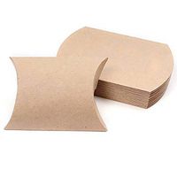 Vlovelife Cute Anti-Scratch Kraft Paper Pillow Favor Gift Box Wedding Party Favour Gift Candy Box Pack Of 100