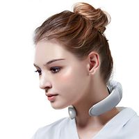 Electric Neck Massager, Portable 3D Neck Massage Equipment, Heating + Vibration + Impulse Function, Deep Tissue Massage for Neck, Use at Home, Car, Office and Travel