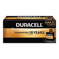 Duracell CopperTop Alkaline Batteries with Duralock Power Preserve Technology, AAA, 36/Pk 02401