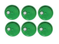 5 Gallon Bucket Lids,Green Reike Flex Spout Plastic Bucket Lid | Pail Lid-UN Rated-6 Pack