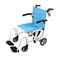 MEI Walker Lightweight Wheelchair, Self-propelled 18 Inch with Brake Rear Wheel Foldable Backrest Thick Aluminum Alloy