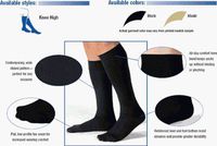 Jobst for Men Casual Support Socks Over-the-Calf 30-40mmHg Large. Black