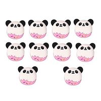 Ugthe Infant Products 10Pcs Silicone Panda Baby Teether Beads Dummy Pacifier Dental Care Teething Toy - Pink 10pcs