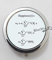 BlackKey Happiness Beautiful Inspirational Word 3-Compartment Decorative Pocket Gift Box Case Organizer for Pill, Color 1 -1774