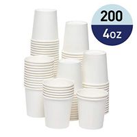 Papernain Hot Paper Disposable Cups (White, 4 oz, 200-Count)