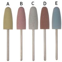 Nail Art Tool,Putars Professional Portable Coated Rubber Nail Drill Bit Gel Remove Polishing Tool (F)