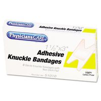 PhysiciansCare First Aid Fabric Knuckle Bandages, 8/Box