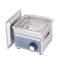 CGOLDENWALL PS-08T 1.3L Stainless Steel Ultrasonic Cleaner Watches/Glasses/Jewelry Ultrasonic Cleaning Machine Professional Knob Control Ultrasonic Cleaner with Mechanical Timer Heater 0-30mins