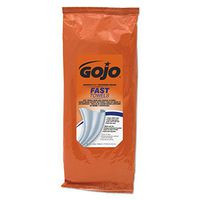 GOJO Fast Wipes Hand Cleaning Towels, White, 60 per Tub, 6 Tubs per Carton (6285)