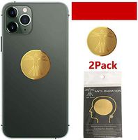 EMF Protection Cell Phone Sticker Anti Radiation Protector, Negative Ions EMF Blocker for Mobile Phones,Laptop and All Electronic Devices (2 Pack)