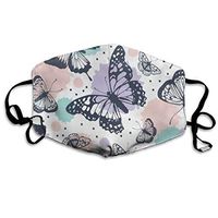 Face Mask Watercolor Butterfly Personalized Cycling Half Face Earloop Dust Mask for Woman