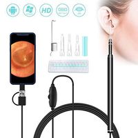 Haokaini 3-in-1 Digital Led Otoscope, Ear Wax Cleaning Tools, Ear Camera Scope Earwax Removal Kit, Waterproof Rated IP67, USB Micro USB Type-C