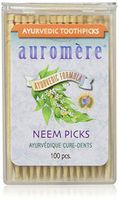 Ayurvedic Neem Toothpicks by Auromere - All Natural, with Neem and Vegan - 100ct (12 Pack)