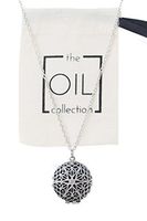 The Oil Collection Essential Oils Diffuser Locket Necklace Aromatherapy (Antique Silver Finish)