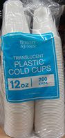 Berkley & Jensen 260 CT 12 OZ Translucent Plastic Cold Cups