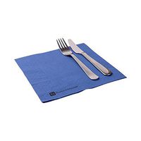 Luxenap Micropoint 2-Ply Dinner Napkins - Soft and Durable 16" x 16" Navy Blue Paper Napkins - Disposable and Recyclable - 50-CT - Restaurantware