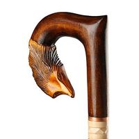 Orsus Wooden Walking Cane for Women Walking Stick Fox Hand Carved Stick 36" Womens Stick