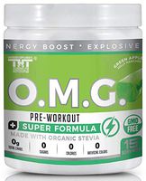 OMG Preworkout Drink for Men and Women-Scientifically Crafted to Help Boost Energy,Stamina,Mental Clarity,Focus and Performance (15 Ser, Green Apple Jolly Rancher)