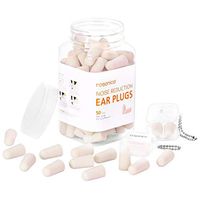 SUPVOX Foam Ear Plugs Portable Comfortable Soft Smooth Noise Reduction Soundproof Accessory Ear Plug for Sleeping Travel Studying 50 Pairs (Flesh Pink)
